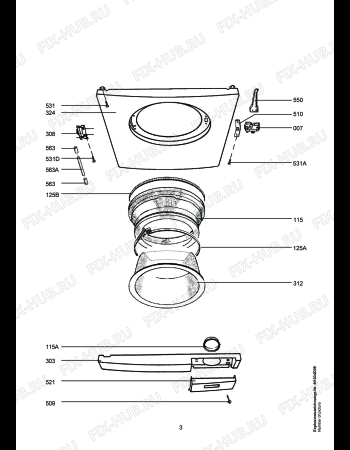 Схема №3 LAV75747 с изображением Руководство для стиральной машины Aeg 4006018206